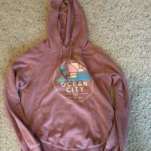Pink ocean city hoodie